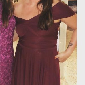 Maroon infinity dress